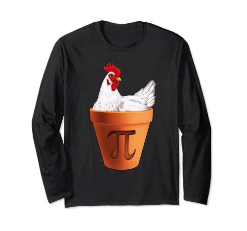Chicken Pot PI Day T Shirt Gift Men Women Kids Math Maglia a Manica