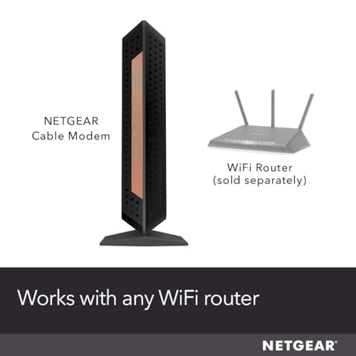 NETGEAR Nighthawk Multi-Gig Cable Modem (CM1100) - Compatible with All Cable Providers Incl. Xfinity, Spectrum, Cox - for Cable Plans Up to 2Gbps – 2 x 1G Ethernet Ports - DOCSIS 3.1