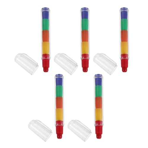 Crayones Apilables de Plástico Grueso con Cinco Colores para Dibujar