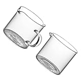 Mini tasse à lait en verre : cette tasse est de la taille idéale pour servir du lait, du jus, de glacée, etc