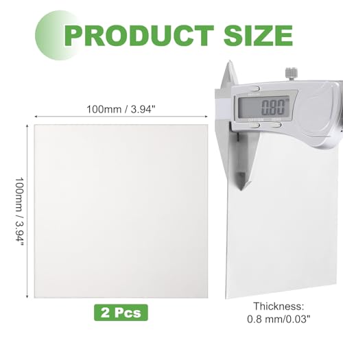 QUARKZMAN 2 Stück Reine TA1 Titanplatte 100x100x0 8mm Korrosionsbeständige Titanbleche Für Chemische Verarbeitung Marine Teile Industriemaschinen Metallverarbeitung Handwerk