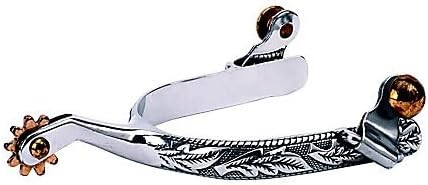 WEAVER Mens Roping Spurs W/Engraved Band 1.75