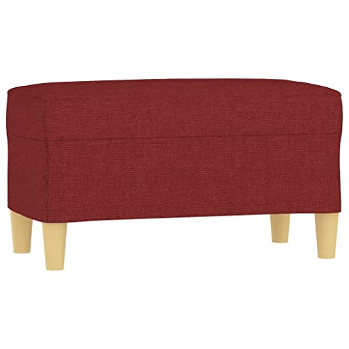 Tomostar Banc Bout de Lit, Banc Banquette Rouge Bordeaux 70x35x41 cm Tissu