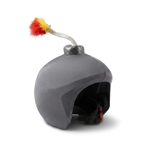 COOLCASC Bombe - Universelle Passform Skihelmabdeckung - Passen Sie den Skihelm Ihres Kindes mit Einer lustigen und niedlichen Schutzhülle an - Snowboard- und Ski-Zubehör - Einheitsgröße