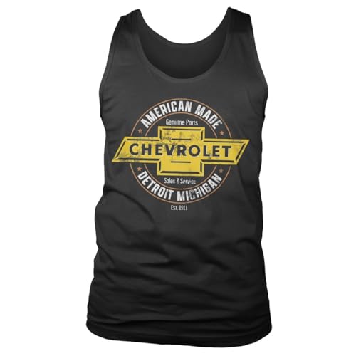 Gilet débardeur Chevrolet American Made pour homme en coton noir