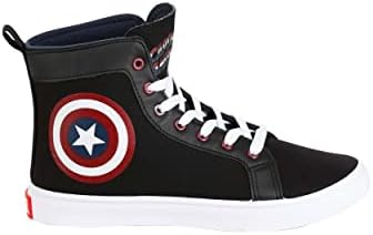 Mens Captain America Canvas Shoes Size 13 Black | Image 4