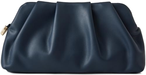 Image of Evening Bag for Women Ruched Clutch Purse Detachable Metal Chain Crossbody Bag
