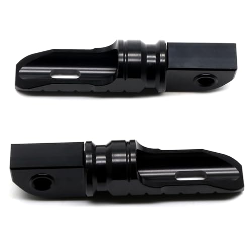 Image of MZS Motorcycle Rear Foot Pegs, Adjustable Passenger Footpegs Black Compatible with Trident 660 / Bonnevill /Daytona 675 R /Street Triple R RS S /Speed Triple RR RS /Speed Twin /Street Scramble