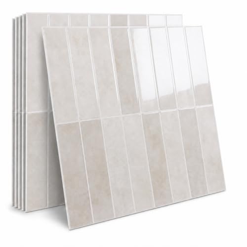 PIILTILEES Peel and Stick Backsplash Tile,11.8"x11.8" 10PCS,Beige