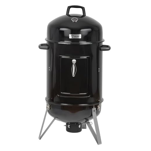 BBQ-Toro barile per affumicatura Oak Ø 47 cm | Barile per barbecue 4in1, affumicatore a legna, affumicatore ad acqua | Watersmoker, griglia a carbonella con coperchio