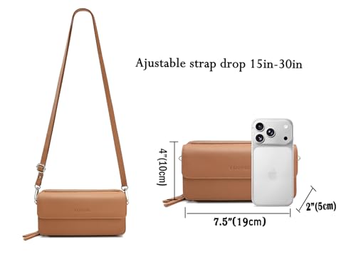 Image of Lanyani RFID Crossbody Wallet Wristlet Purse with Phone Pocket For Women Vegan Leather