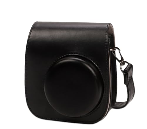 Funda Pocoukate para Fujifilm Instax Mini 12, 11, 9, 8 en cuero PU negro