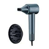 JATA JBSC1600 - Secador de Pelo Profesional 1600W con Motor Brushless 110.000 rpm – Generador de Iones, 2 Velocidades y 4 Temperaturas, Pantalla LED Digital, Compacto, con Difusor y Concentrador