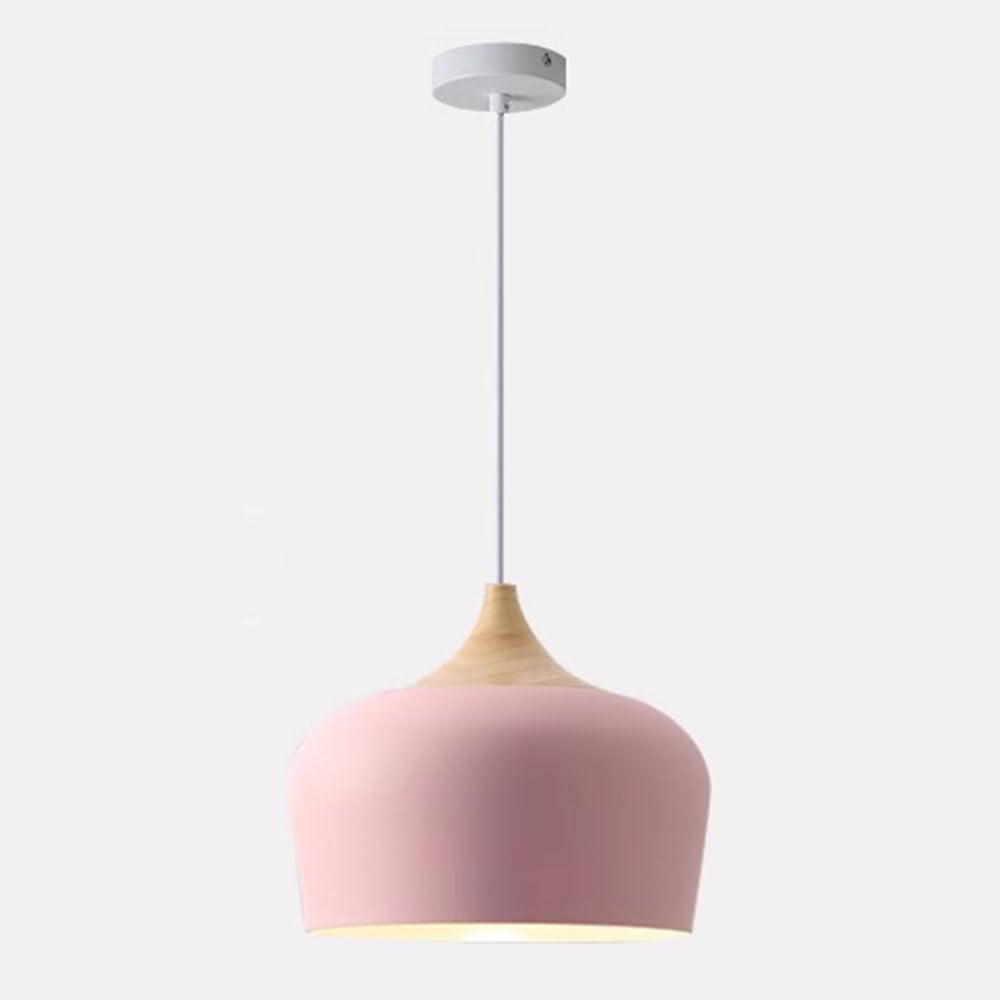 STVDEDG Creative Cone Single Head Chandelier Simple 11.8” Dome Pendant Light Shade Fashion Design Color Suspension Lights E27 Source Single Head Hanging Lamp for Loft Coffee Kitchen Island Fixture