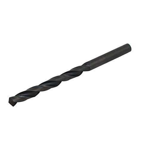 Aexit 6.5mm Dia Tool holder HSS Oxynitriding 2-Flute Straight drill hole Twist Drill Bit Black Model:78as584qo60