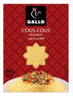 Gallo Cous-Cous Medio, Grano Precotto per Insalate e Contorni, 500 g, Confezione da 3