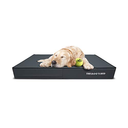 The Dog’s Bed Orthopedic Dog Bed XL Grey/Black 46x28, Premium Memory Foam, Pain