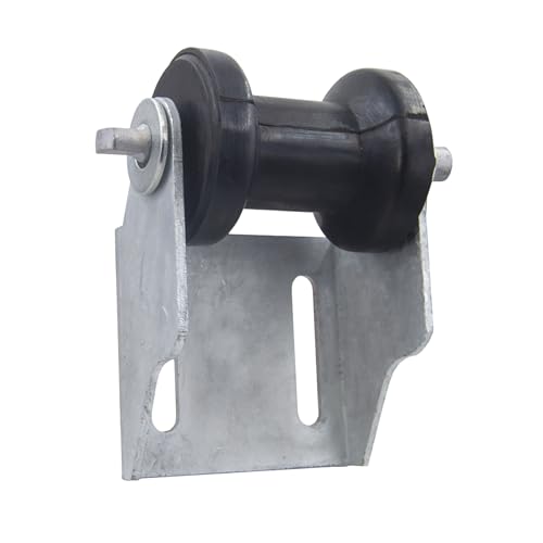4 inch Boat Trailer Roller with Bracket Keel Roller Assembly Kit for Boat Trailer Galvanized Steel Black Rubber