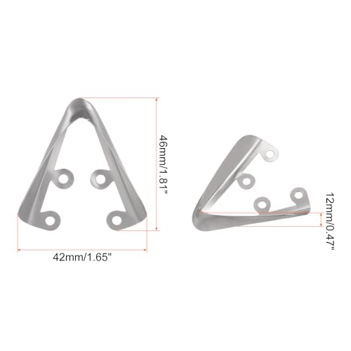 Harfington HTA220924HH0360 3Pair Metal Shoes Pointed Protector 1.81 Inchx1.65 Inchx0.47 Inch Women Solid Toe Tip Cap Cover Elegant thumb #1