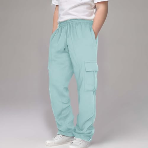 Baggy Sweatpants for Kids Boys Girls Elastic Waist Pockets Sport Casual Solid Drawstring Pants Fall Loose Preppy Kids2