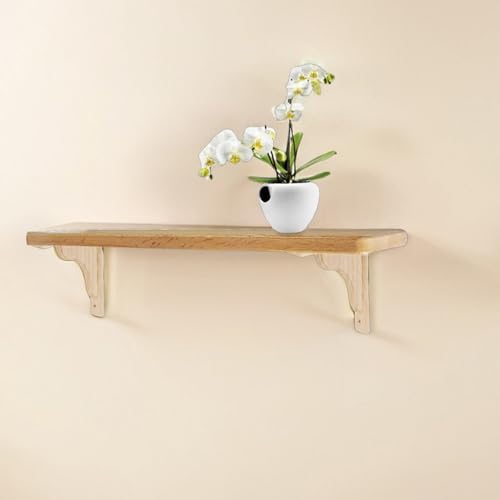 Soportes triangulares de madera estantes flotantes sala estar cocina 7