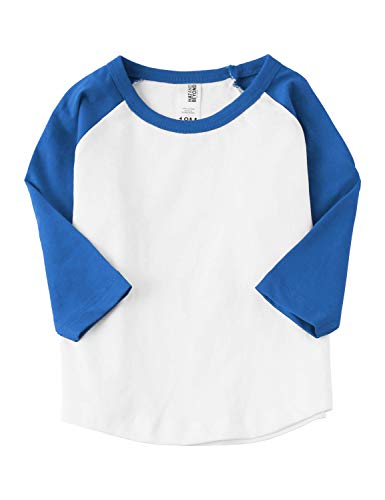 Image of Hat and Beyond Kids Raglan Jersey Child Toddler Youth Uniforms 3 /4 Sleeves T Shirts