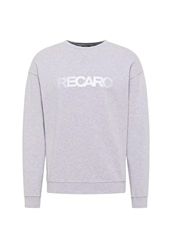 RECARO Sudadera Originals | Jersey para hombre, cuello redondo, 100% algodón, fabricado en Europa, gris, XXL