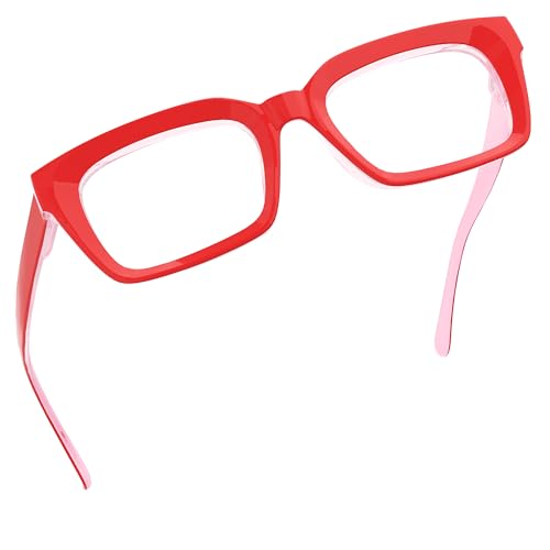 Lunettes de lecture pour soulager la vue fatiguée eyekepper carrées oversize rouge +0.50