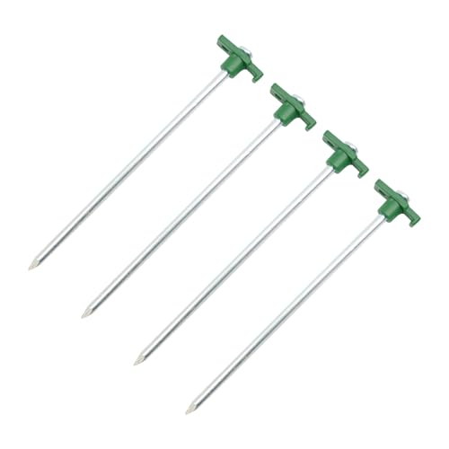 Hangsu 4 estacas para tienda de campaña al aire libre, anclajes, estacas resistentes al viento, accesorios para exteriores, estacas para toldos