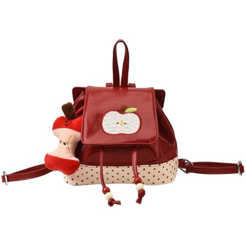 Sac à dos brodé pommes pour femme - Sac léger décontracté au quotidien