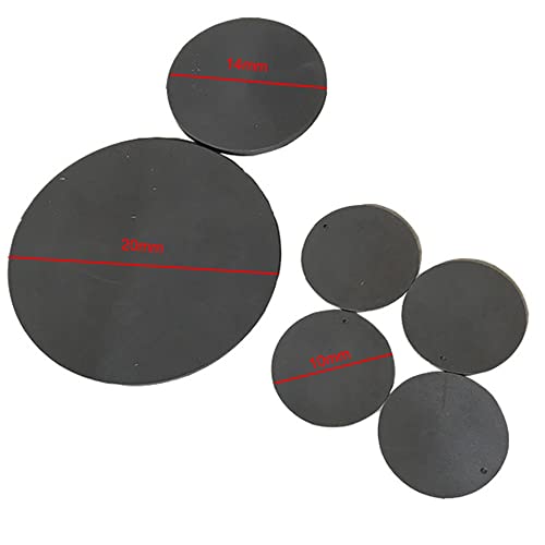 40PCS Round Graphite Plates - Carbon Electrode Discs Thickness 5mm for Metallurgy, Electrochemistry & Chemical Industry(D16mm)