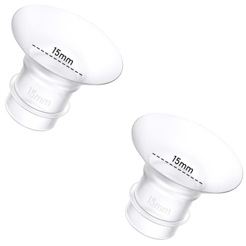 2 piezas de inserción de brida de 15 mm compatibles con Momcozy M9/M6/M5/S12 Pro/S9 Pro/Medela/Spectra/Bellababy/Lansinoh/Elvie/Nuliie/KISSBOBO/ANWIKE accesorios de repuesto de 24 mm