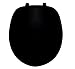 Centoco Black Toilet Seat Round, Toilet Seat Cover, Closed Front with Cover, Residential, Top Mount Plastic Hinge, Plastic, Made in the USA, 200-407