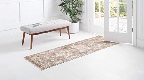 Unique Loom Sofia Collection Area Rug - Salle Garnier (2' X 6' 7" Runner, Beige/ Ivory) #TOP1