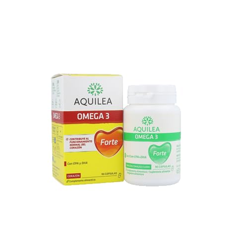 AQUILEA Omega 3 90 Cápsulas - Ayuda a Mantener la Función Normal del Corazón - Con Vitamina E - Sin gluten/Sin lactosa - Complemento Alimenticio