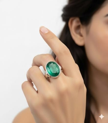 Image of 55Carat Choose Your Color Natural Gemstone Sterling Silver Statement Rings Oval Shape Handmade Sizes 5-12