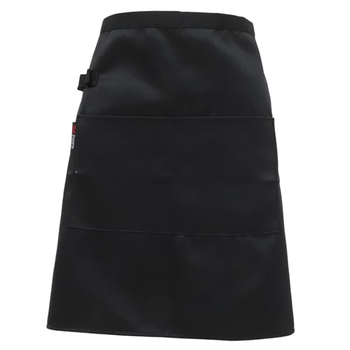 Holibanna Delantal Corto Unisex con Bolsillo para Camarera Delantal de Cintura para Cocina y Cafetería para Hombres y Mujeres Alta Durabilidad y Diseño Práctico