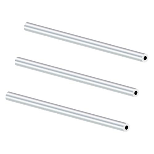 iMeistek Tubi in alluminio 6063, diametro esterno 6 mm, diametro interno 2 mm, lunghezza 150 mm, tubi dritti senza cuciture, in alluminio, per modelli fai da te, industriali (3 pezzi)