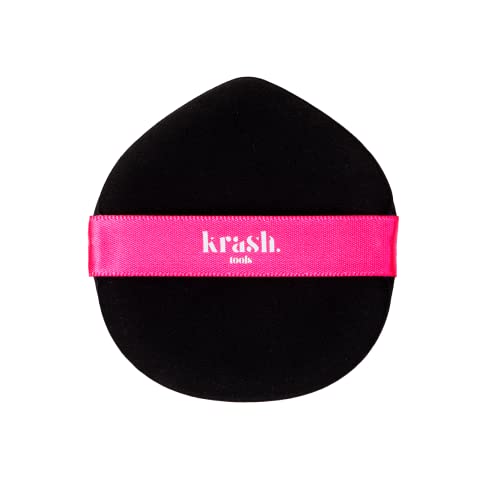 KRASH KOSMETICS TOOLS THE 3 IN 1 VERSATIL PUFF Borla de Maquillaje Multiusos color negro Ultra Suave Aplicación Productos Líquidos Crema y Polvo - Borla Facial Triangular con Correa - Viaje y Neceser Cover