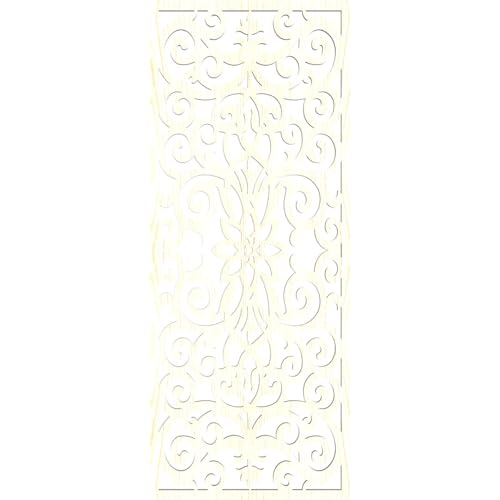 Image of Buel Decorative Pierced Fretwork Wood Wall Panels, 11 3 /8 inchW x 29 3 /8 inchH x 1 /4 inchT, Red Oak
