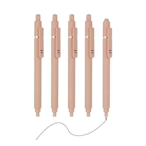 Stylo encre gel noir pointe fine écriture fluide PATIKIL rose pour bureau