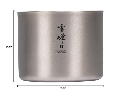Taza apilable Snow Peak doble pared titanio 200ml gris miniatura 4