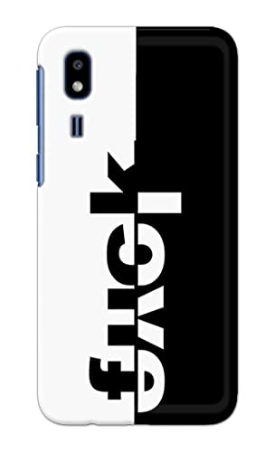 Image of PRINTFIDAA One Words Fukc Love Creative Art Innovative Wonderfull Printed Designer Hard Case for Samsung Galaxy A2 Core, SM-A260F / DS, SM-A260G / DS Back Cover -(e) RPM1003