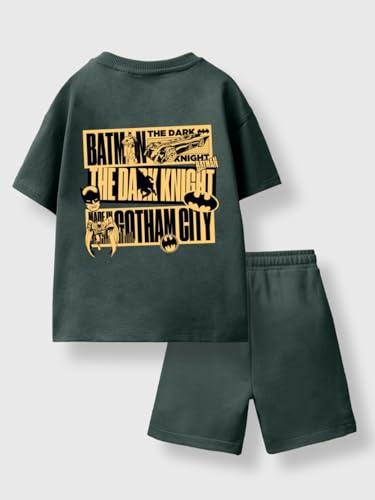 Image of Nap Chief Kids Cotton Official Superheros Co ord Sets for Boys & Girls, T Shirt and Shorts for Casual Wear