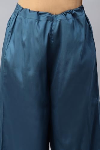 Image of W for Woman Women High Rise Strechable Parallel Pants | Regular Fit Trousers