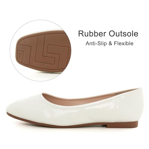 Image of Dear Time Women's Casual Foldable Ballet Flats Square Toe Ballerina Flats Shoes Comfortable