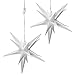 Produktbild AMARE 2er LED Sterne weiß Durchmesser je 27 cm (je 1 m Zuleitung), LED Farbe warmweiß, CE geprüft, für den Innen- und Außenbereich, Timer 4251083907571 2x 27 cm - batteriebetrieb