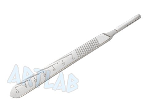 100 Scalpel Blades #23 Pack + Scalpel Handle #4 Suitable for Dermaplaning (Cynamed)