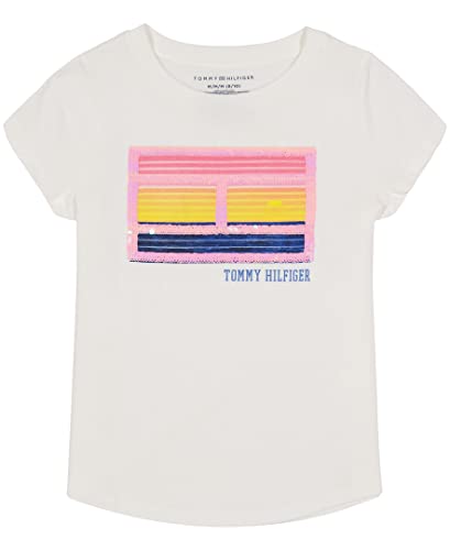 Image of Tommy Hilfiger Girls Sequin Flag Tee (Big Kids)