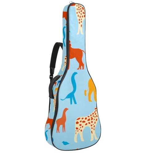Sac pour guitare acoustique 40-42 pouces bleu avec poches